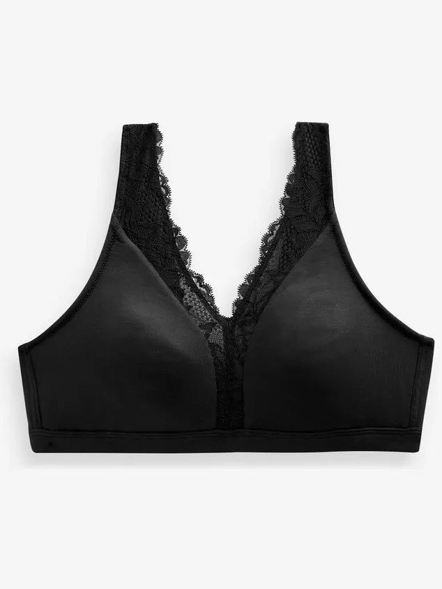 Next Dames - Superzachte Ultimate Comfort B-H beha zonder vulling en zonder beugel - Zwart Black