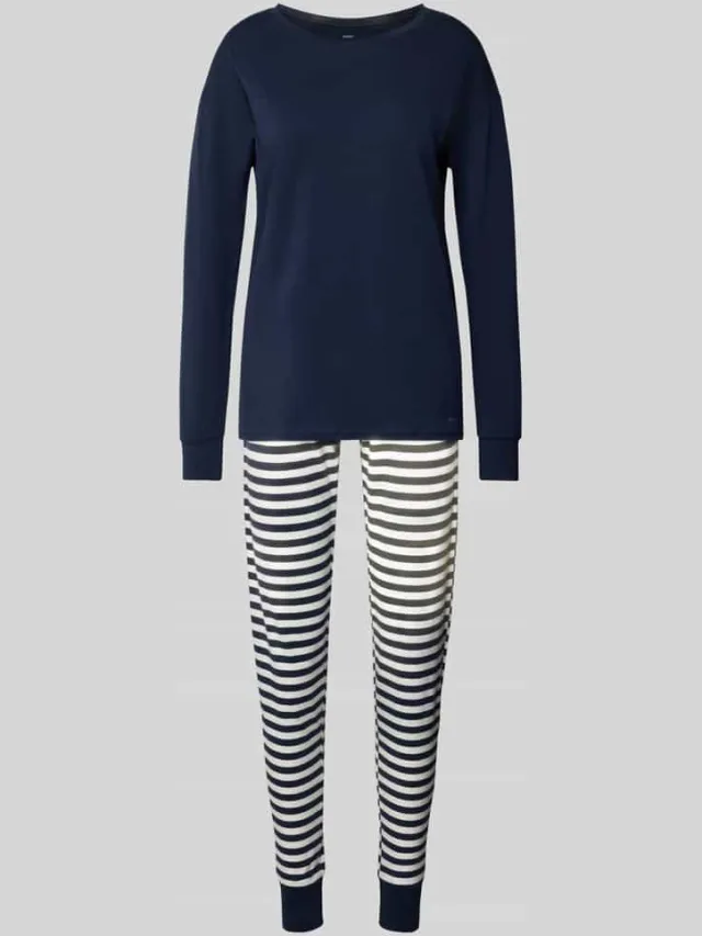 SKINY Regular fit pyjama in design met lange mouwen Donkerblauw