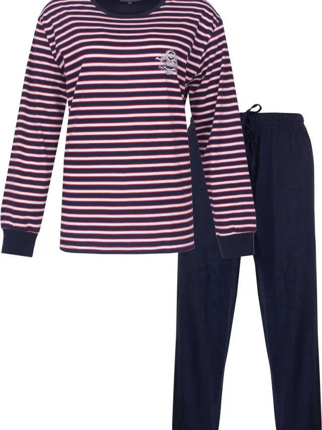 Irresistible Dames Pyjama - Lange Mouwen - Donker Blauw Donkerblauw