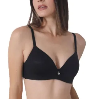 sassa Sparkling Light Padded Soft Bra voorgevormde bh zwart Beige,Zwart