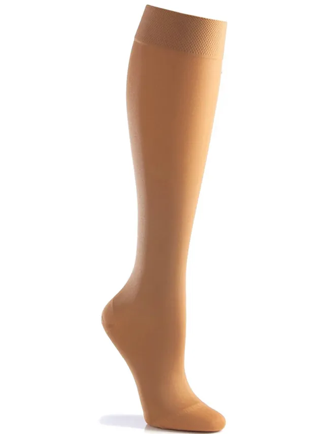Mamsy ondersteunende kniekousen 70 denier beige