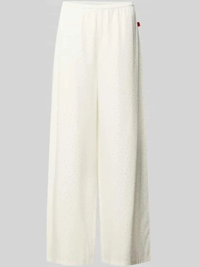 Hugo Relaxed fit pyjamabroek van viscosemix Offwhite