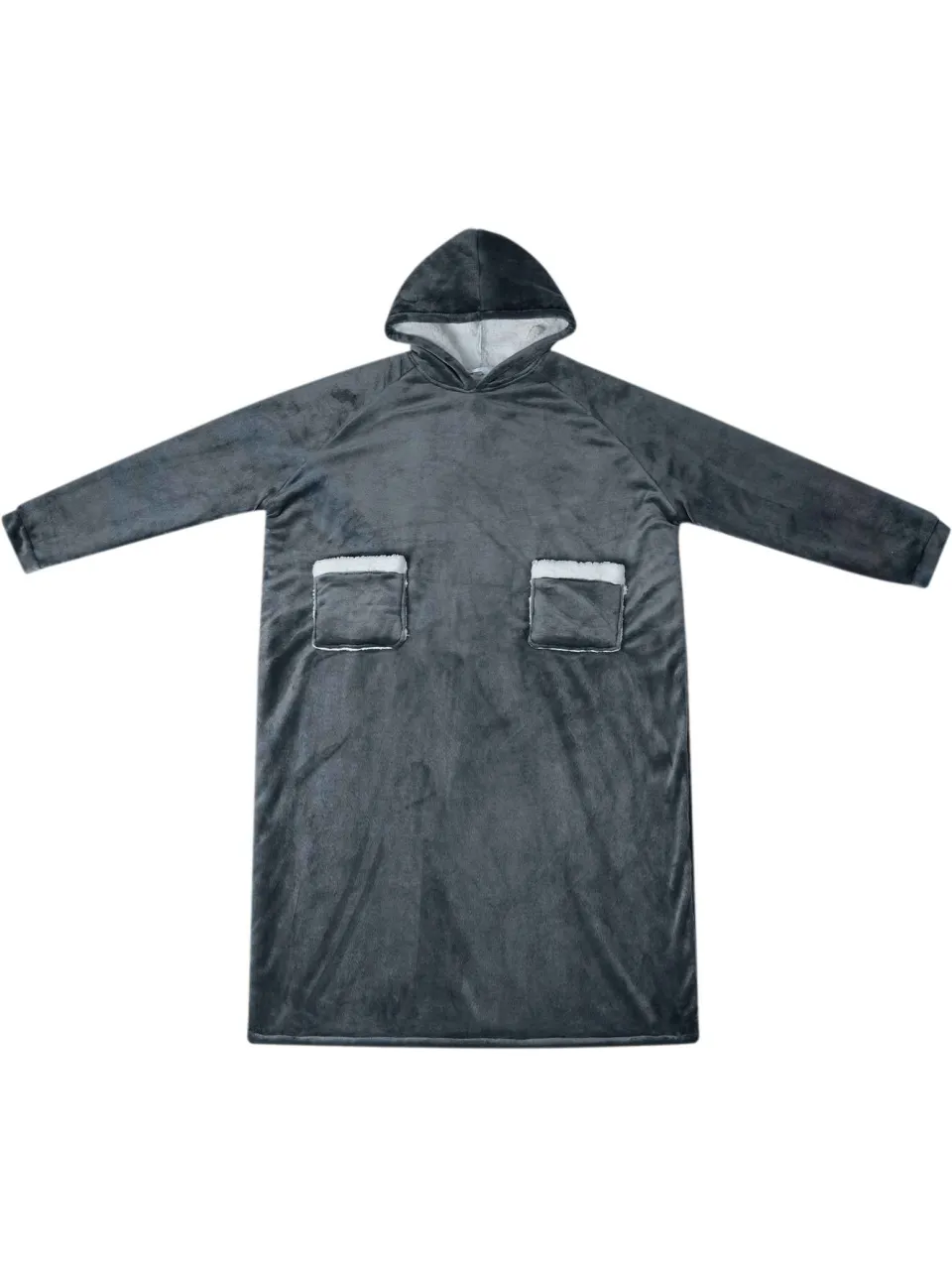 vidaXL Deken hoodie Marineblauw M Fleece en Flanel, foto 2