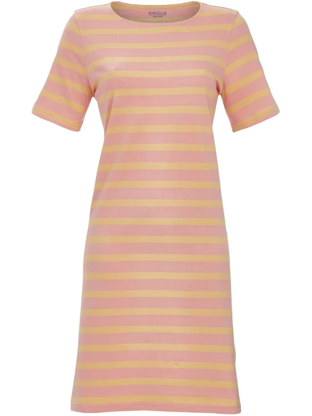 Ringella Katoen gestreept nachthemd roze - Roze - Maat - 40