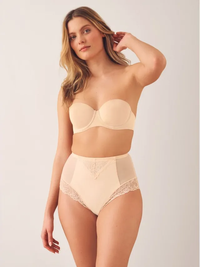Next Dames - Vormende slip met stevige buikcontrole en hoge taille - Huidkleur Pastel Rose Nude