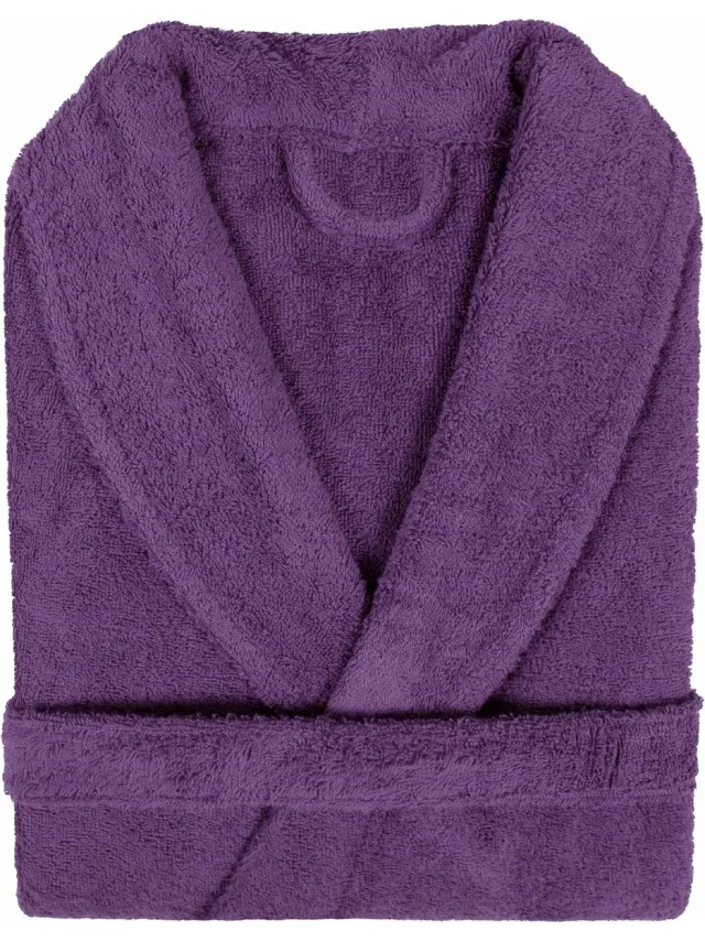 uni pure royal Badjas Badstof met Shawlkraag Uni Pure Royal Paars col 3233