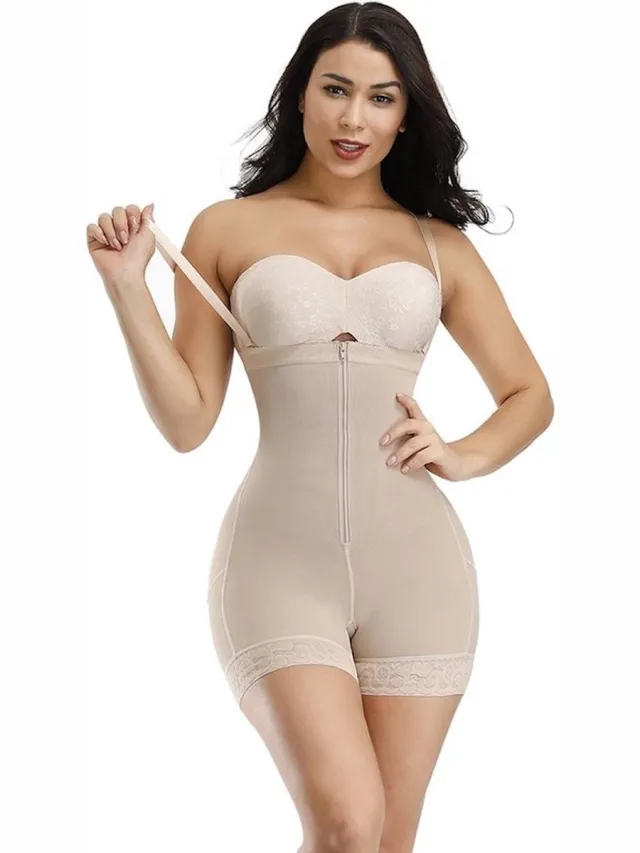 Chibaa Slimming Bodysuit - Nude - Maat: 4XL - Body Shaper - Shapewear - Corrigerende Body - Butt Lift - Afslank
