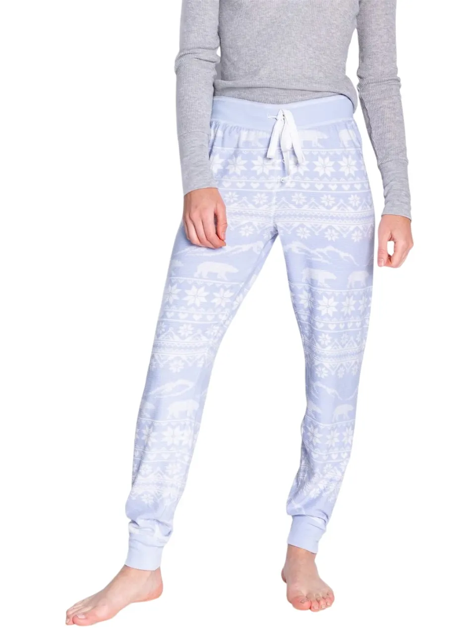 PJ Salvage Sneeuwvlok-pyjamabroek voor dames (Lichtblauw) blauw, foto 2