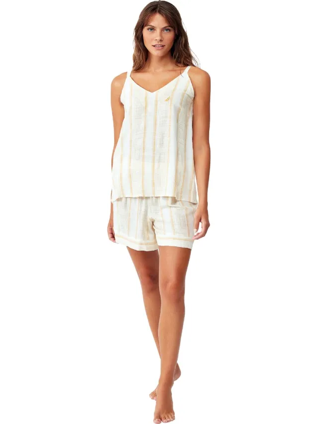 Nautica Dames Short Pyjama Set Wit