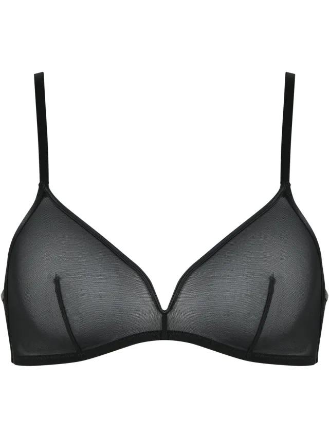 Naturana Sheer mesh triangle bh - Zwart - 5695