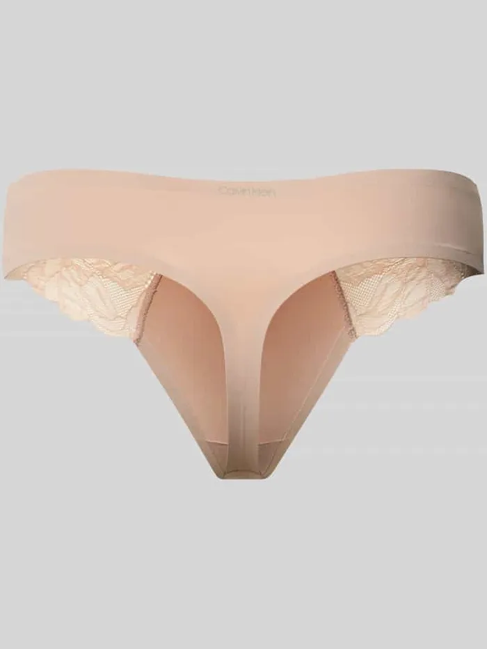 Calvin Klein String van kant beige, foto 2