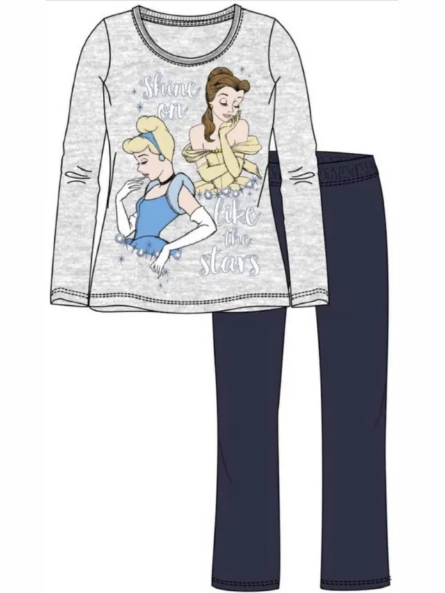 Disney princess - grijs - blauw - pyjama maat 98 / 3 jaar