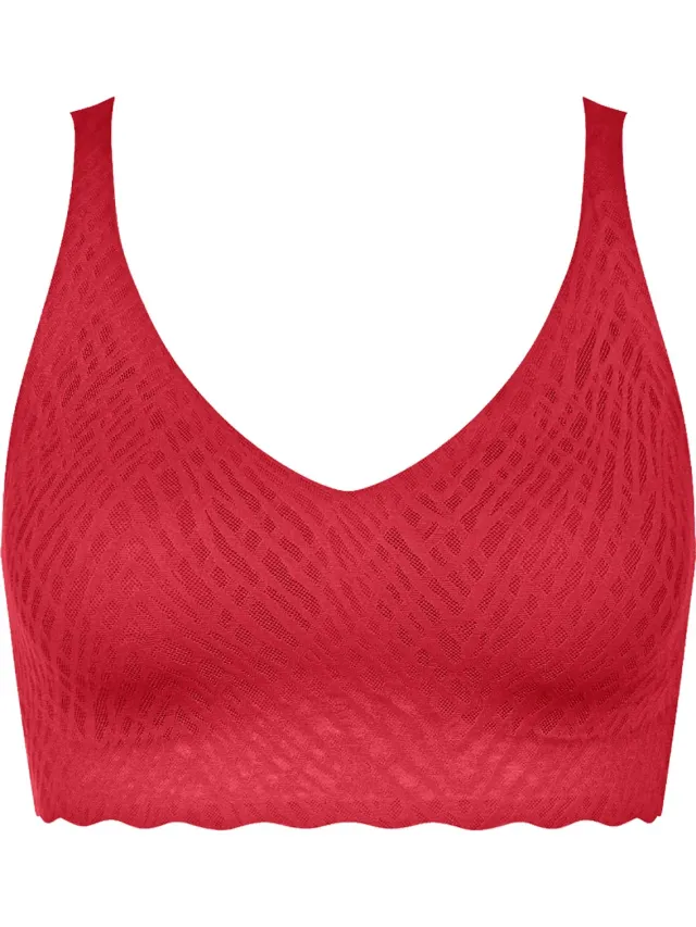 Sloggi Women ZERO Feel Bliss Festive Bralette - bralette - rood