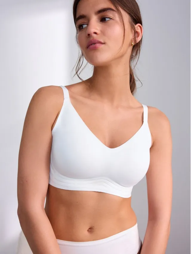Next Dames - Gladmakende Ultimate Comfort beha, zonder beugel, met lichte vulling - Wit White