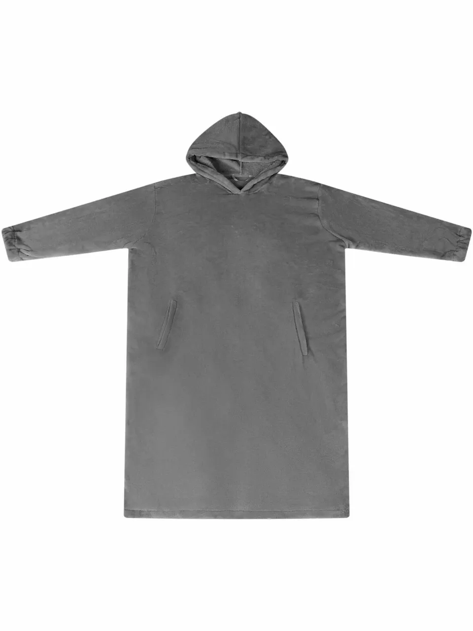 vidaXL Deken hoodie Donkergrijs S Flanel grijs, foto 2
