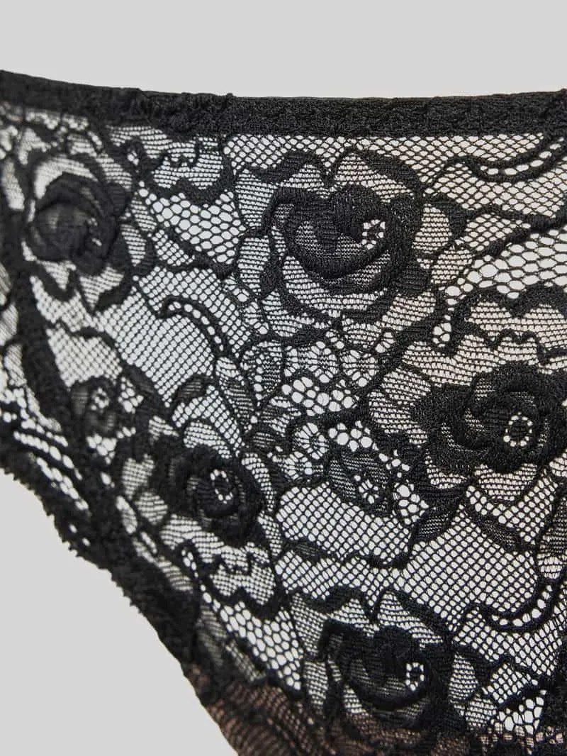 Marie Jo String van kant, model 'Cyrile' metallic zwart, foto 3
