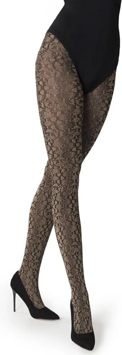 Marcmarcs Animal Slangenprint 70 den Panty maat S/M camel Black