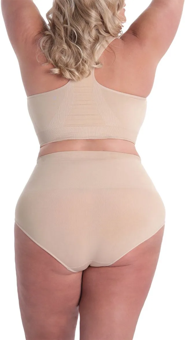 MeMoi Corrigerende boxershorts met hoge taille Nude