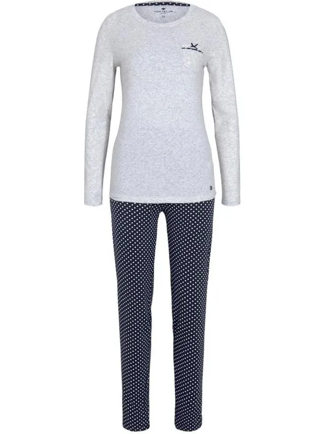 Tom Tailor Pyjama - L (40) 625 Grey/Blue