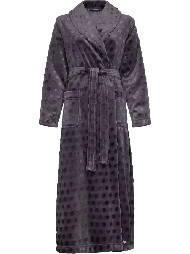 Pastunette Badjas - Lang - Fleece - Grijs