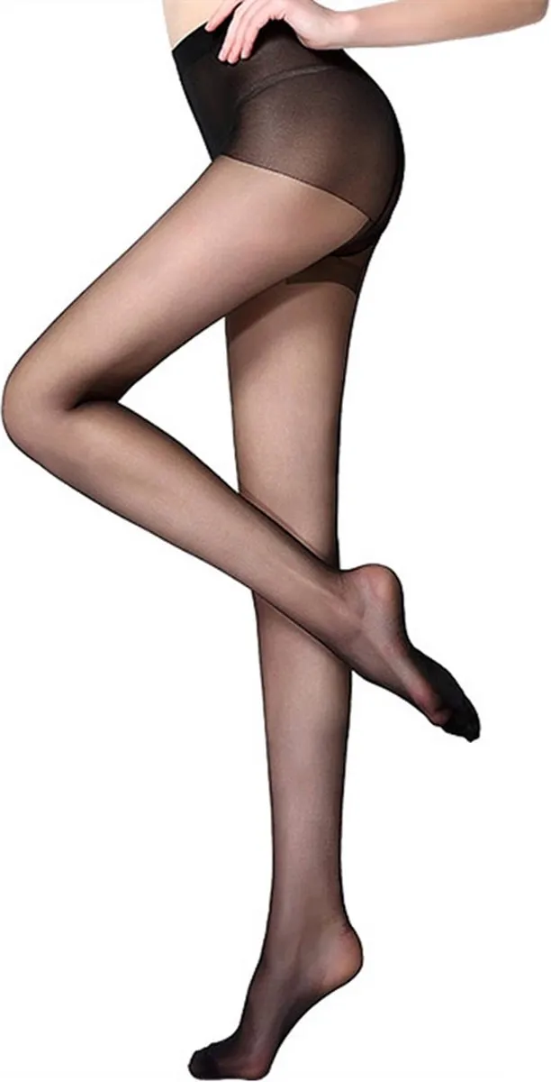 Hiden Panty - Fashion - Dames panty - Transparante panty - 20D - Zwart