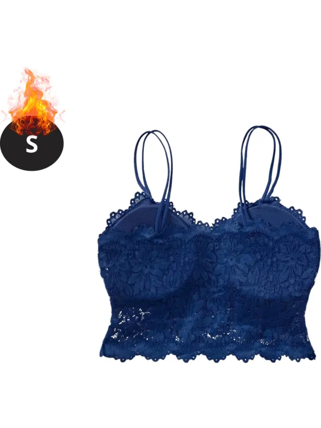 Bovista BH Zonder Beugel - Zonder Bandjes - Push-up Bh's - Comfort Beha - Comfortabel - Blauw