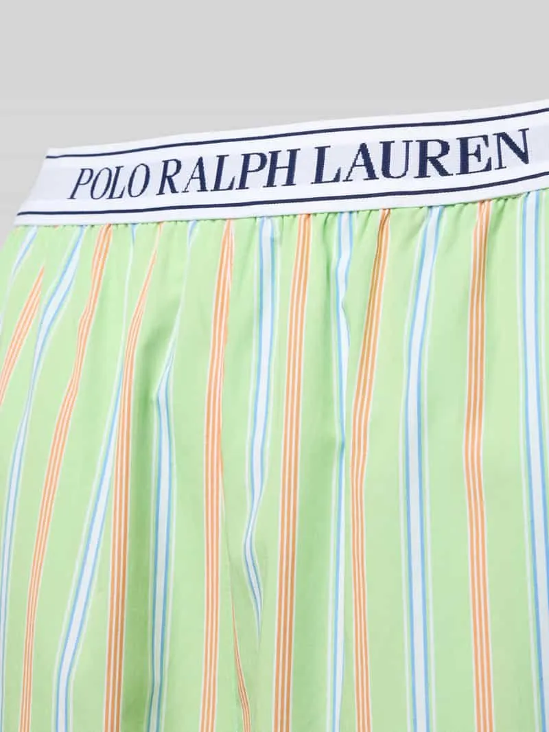 Polo Ralph Lauren Regular fit pyjamabroek van puur katoen Model 'SHIRTING STRIPES' lichtgroen, foto 2