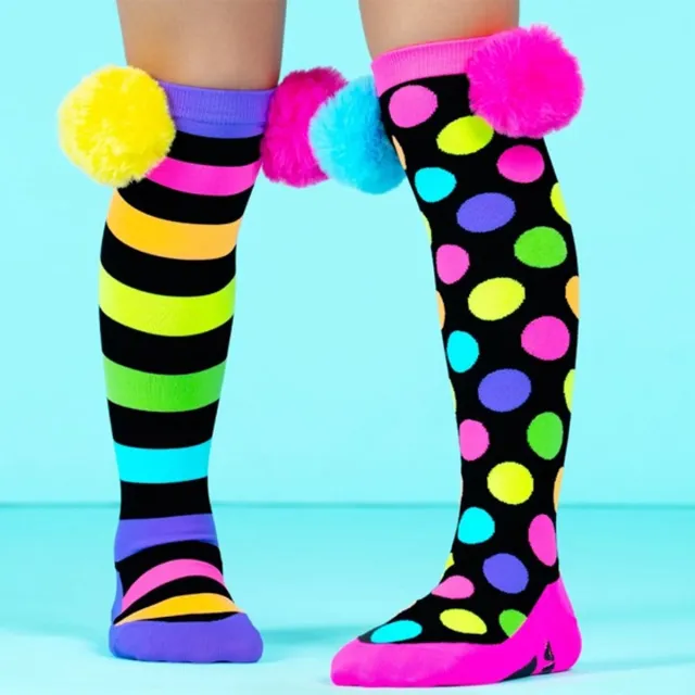 Madmia Sokken Clown Pompon (6-99 jaar) Kleurrijk