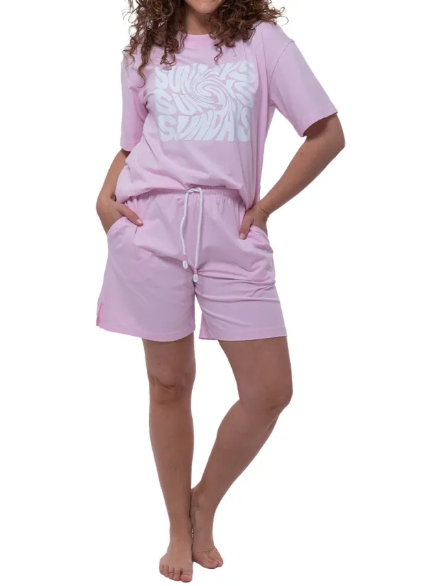 Mey Dames pyjama Solid Love soft roze