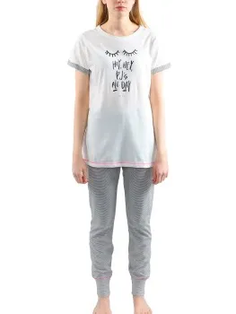 Esprit Anna Pyjamas Set * Actie * Zwart,Versch.kleure/Patroon,Wit