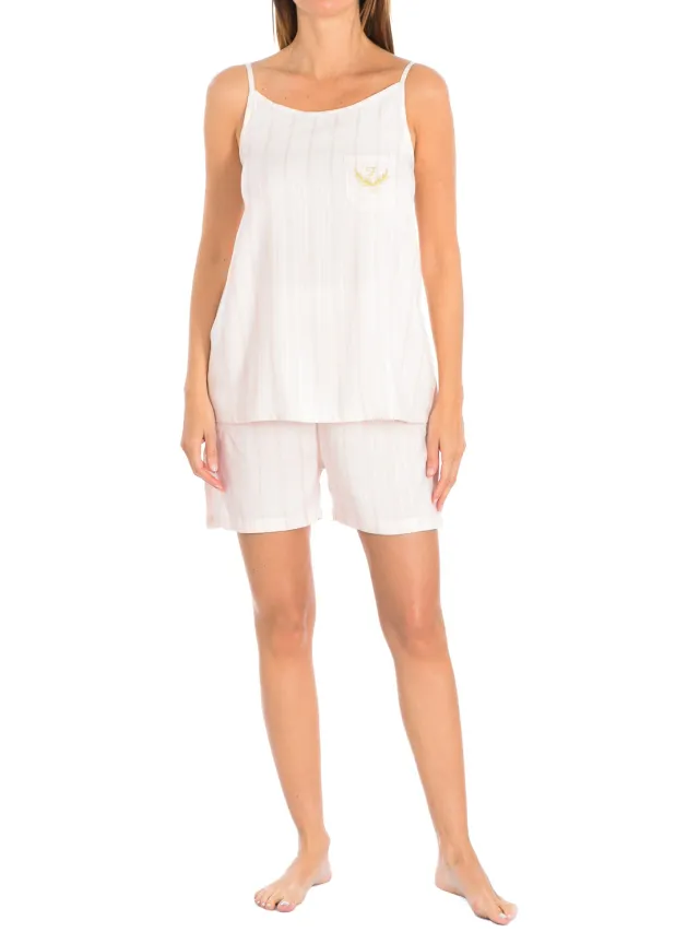 Kisses&Love Feyza 4805 Jarretel pyjama Roze