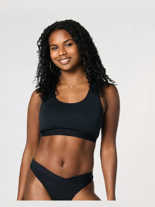 moodies period undies Moodies menstruatie ondergoed - Bamboe Comfy Top Zwart