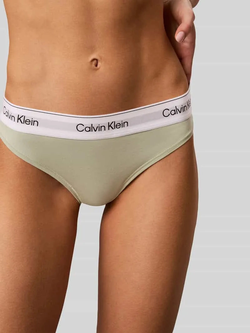 Calvin Klein String van mix van katoen en modal lichtgroen, foto 4