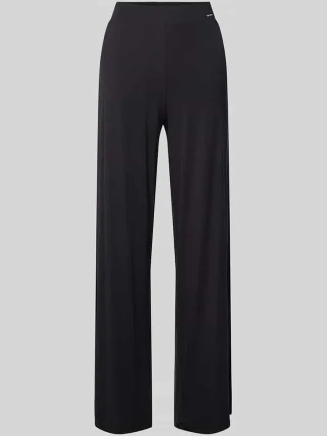 SKINY Straight leg pyjamabroek met labeldetail Zwart
