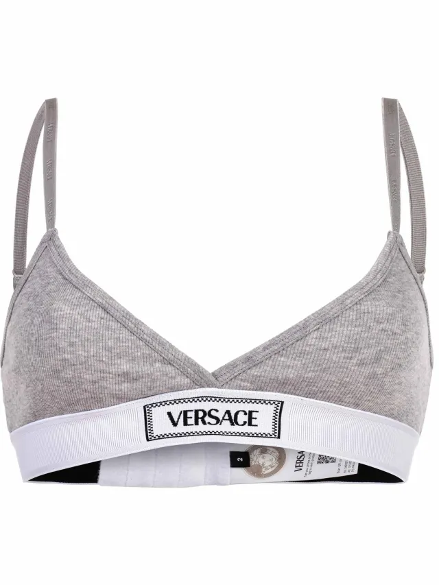 Versace Rib - Top Katoen Rib Elastisch Canet Bustier Grijs