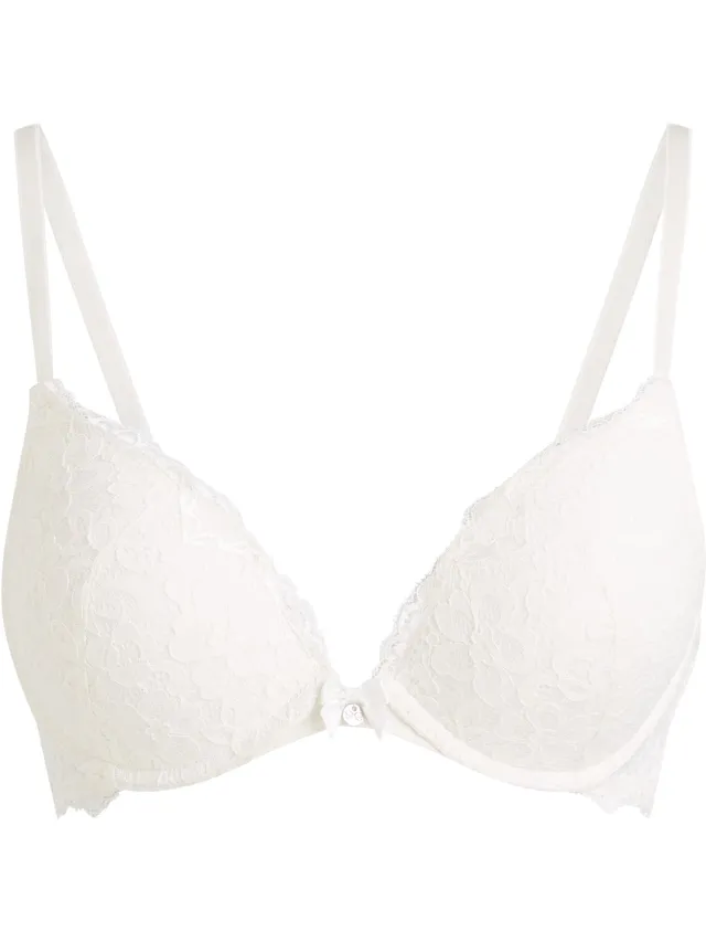 Hunkemöller Dames Lingerie Voorgevormde push-up beugel bh Marine - Wit