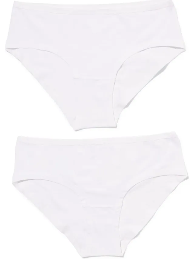 HEMA Dameshipster katoen - 2 stuks wit