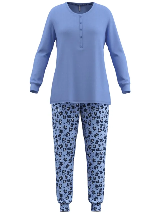 Götzburg Gotzburg dames Pyjama 250331 625 Blau motief