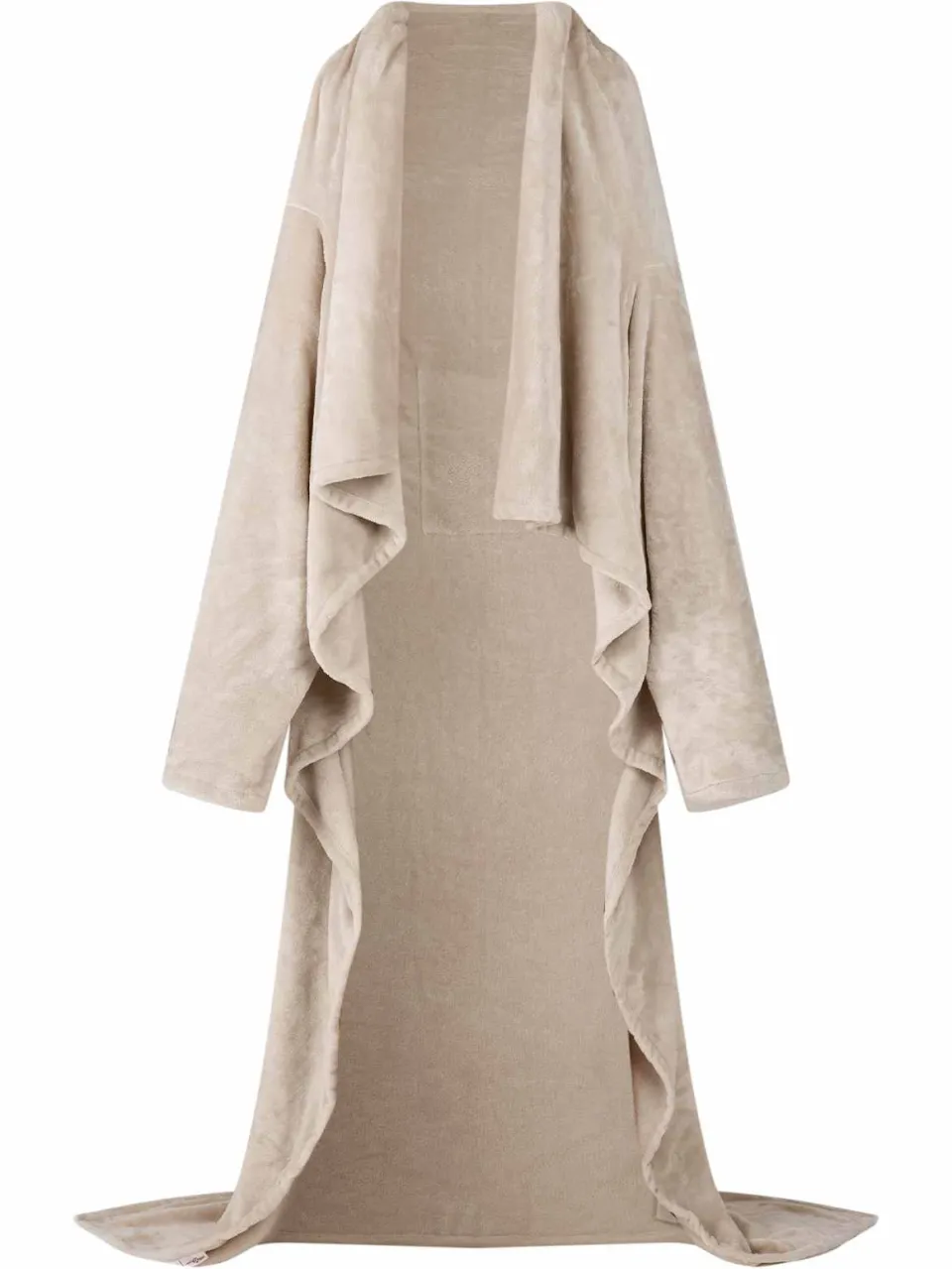 vidaXL Deken hoodie Beige F Flanel