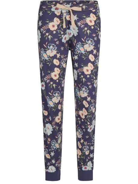 By Louise Dames pyjama set jersey katoen gebloemd oranje blauw, foto 2
