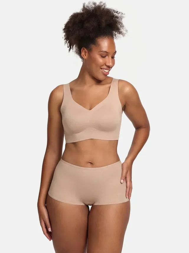 cfab Comfort Minimizer Rugondersteunende BH - Beige - 3XL - BH Zonder Beugel Voorgevormd - Ondergoed - Naadlos