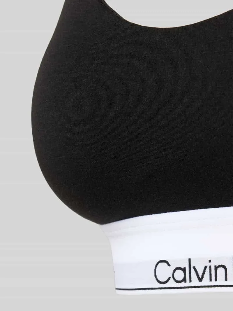 Calvin Klein Bralette met logostitching zwart, foto 3