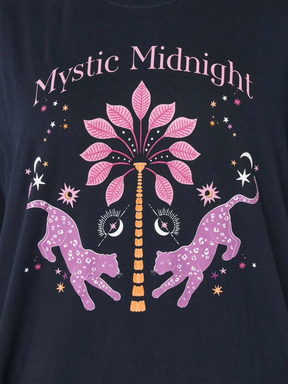 Yours Marineblauwe Mystic Midnight Pyjamaset Met Manchetten-44, foto 5