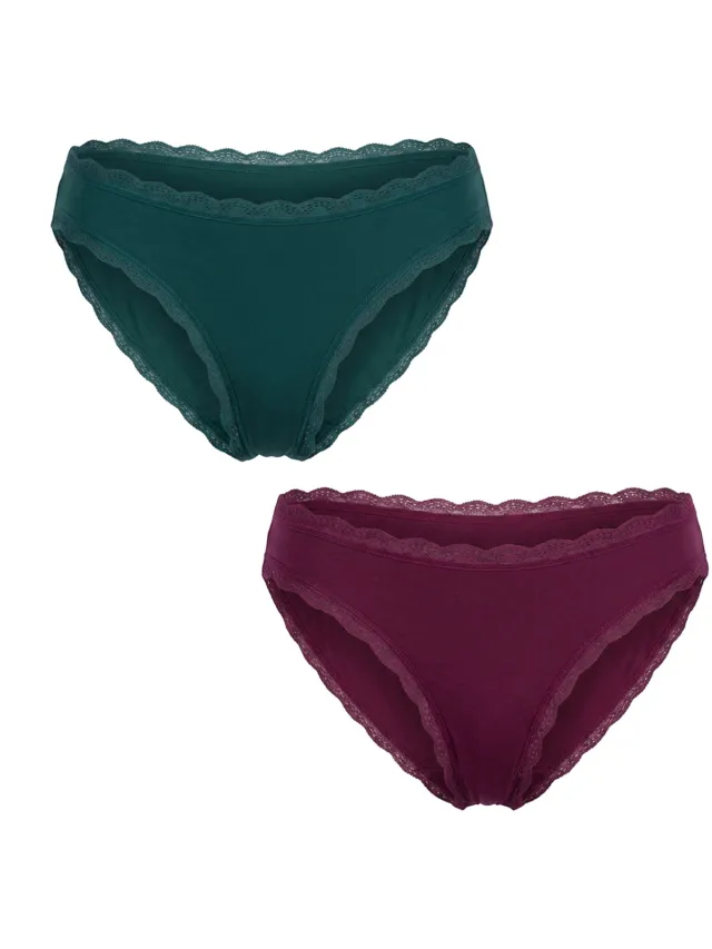 Dim AD2DDPX slip groen en bordeaux Multicolour