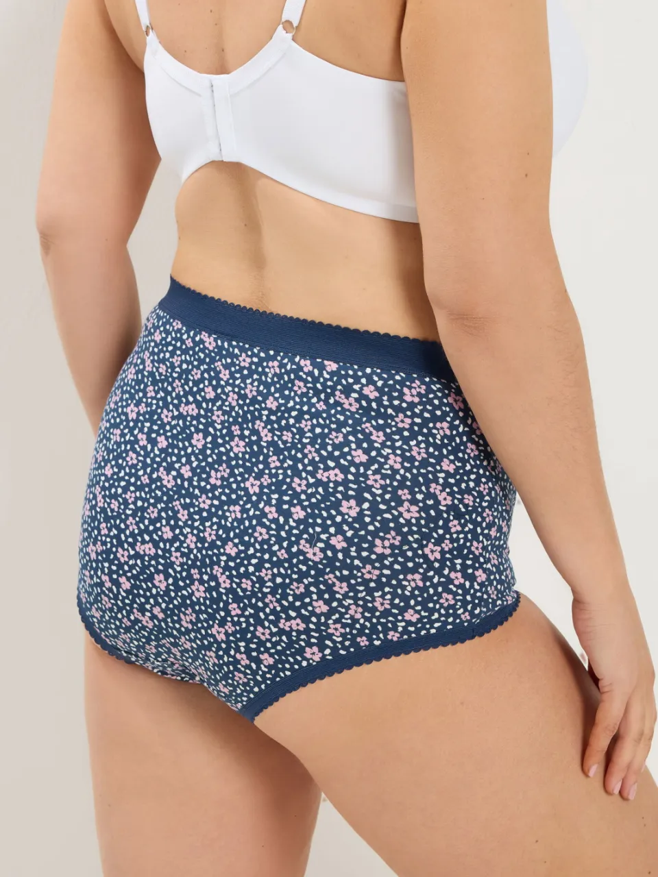 Yours Yourset 5Pack Marineblauwe Maxislips Met Kleine Bloemenprintsize 46-48, foto 4