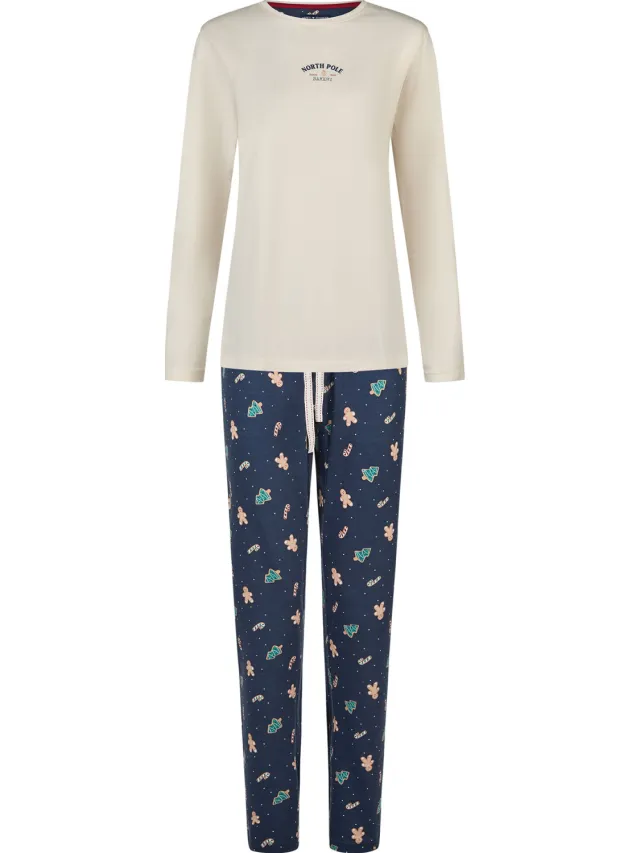 happy shorts Vrouwen Pyjama Christmas Gebroken wit