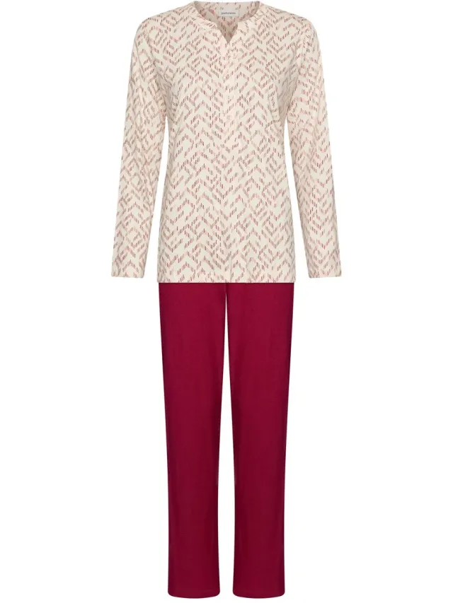 Pastunette Rosewood Comfort - Pyjama - Bio-Katoen Rood