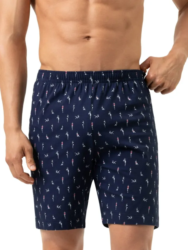Mey korte pyjamabroek yacht blue