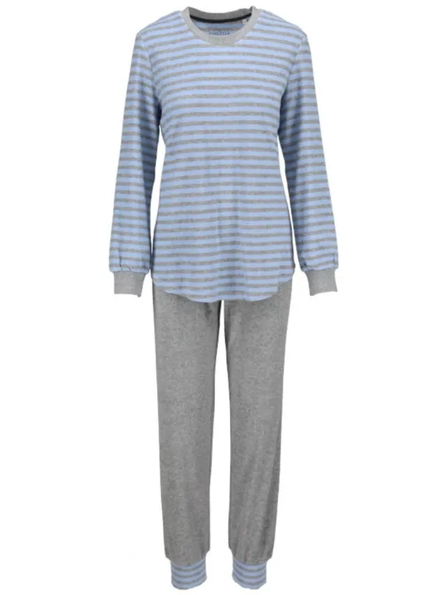 Ringella Badstof dames pyjama babyblauw Ringella - Blauw - Maat - 36