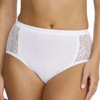 Damella Midi brief 17860 wit Zwart,Wit